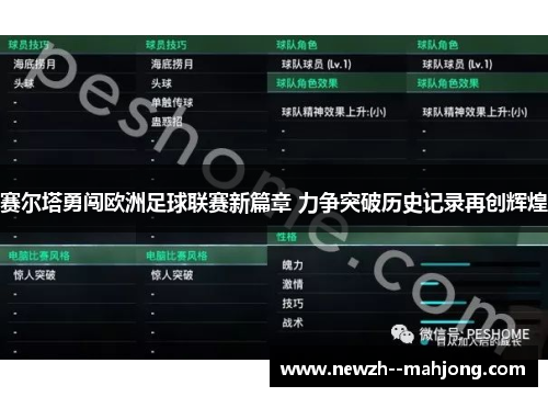赛尔塔勇闯欧洲足球联赛新篇章 力争突破历史记录再创辉煌